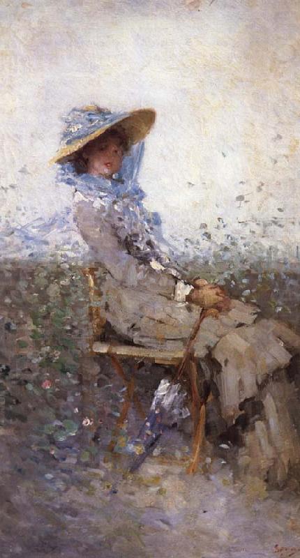 Nicolae Grigorescu Woman in the Garden china oil painting image